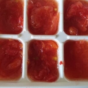 離乳食中期「トマト」冷凍保存法